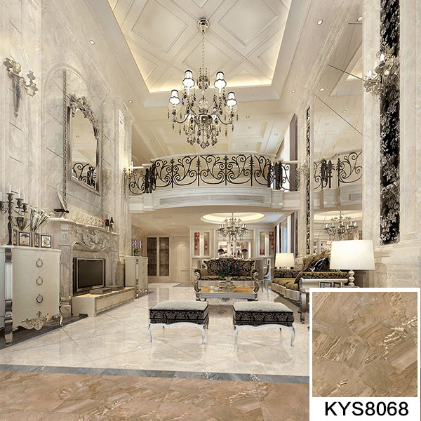 金艾陶全抛釉瓷砖：格兰石KYP8068效果图