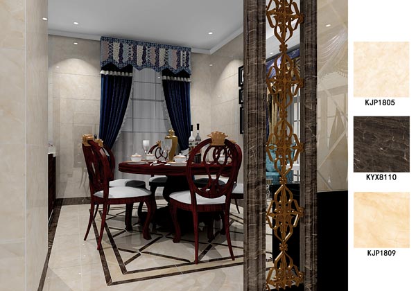 金艾陶瓷砖案例鉴赏餐厅效果图
