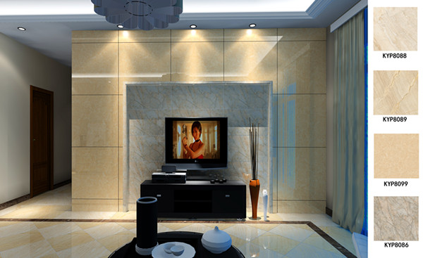 金艾陶瓷砖应用效果：佛山季园和府115方现代风格户型装修效果鉴赏