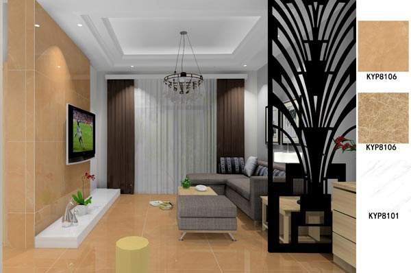 金艾陶瓷砖应用效果：大沥碧桂园·华府02户型装修效果鉴赏