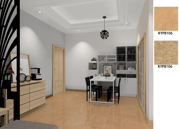 金艾陶瓷砖应用效果：大沥碧桂园·华府02户型装修效果鉴赏