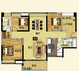 金艾陶家装:佛山灯湖华府133㎡现代简约装修效果鉴赏
