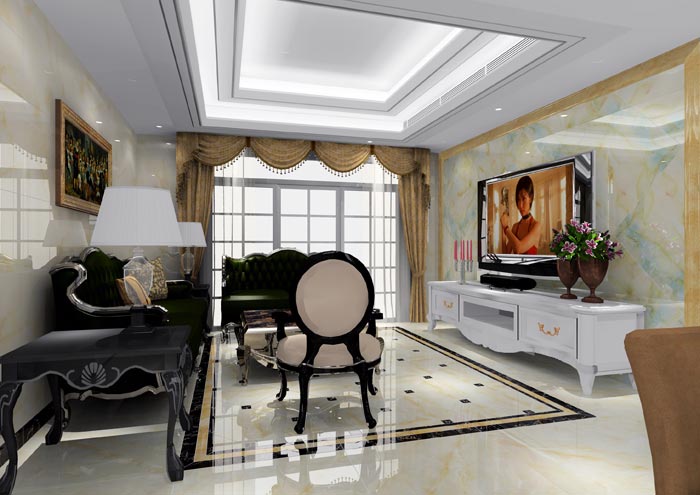 金艾陶家装:佛山恒宝御龙湾128㎡的欧式风格装修鉴赏