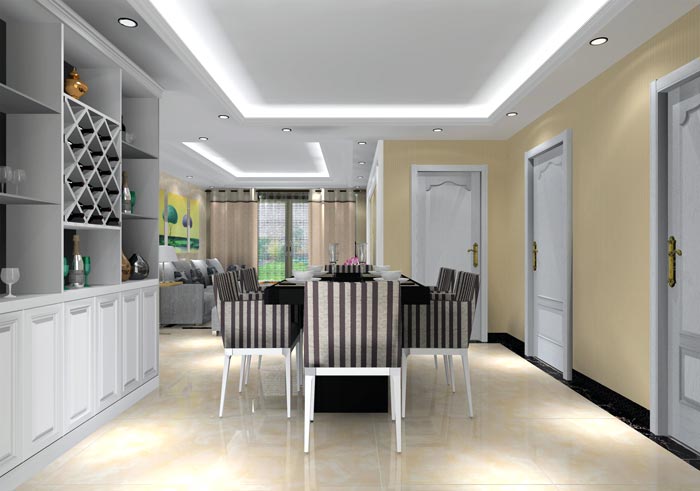 金艾陶家装:井冈山和谐家园安置小区130㎡现代风格装修鉴赏