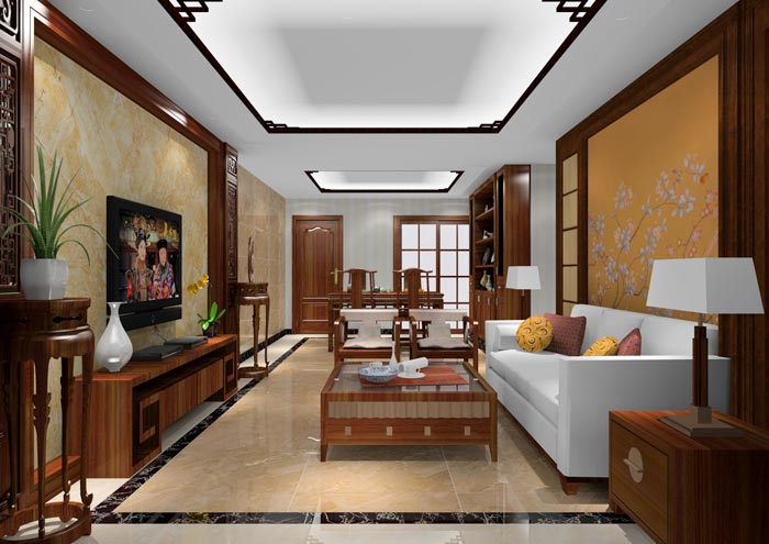 金艾陶家装:佛山狮山上林苑90㎡中式风格装修鉴赏