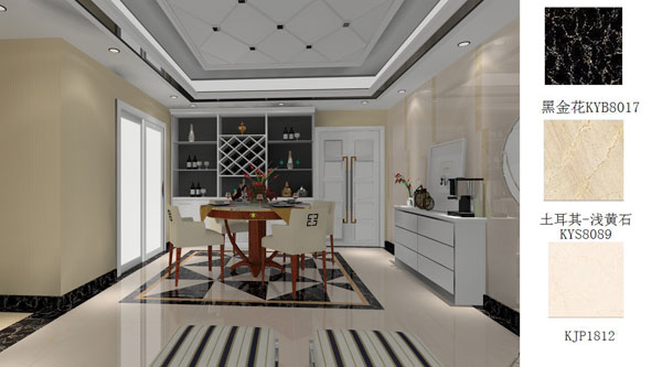 80、90后的年轻人，喜欢的是轻松，时尚的温馨小窝，这是一款迎合年轻人喜好的设计！整体色调是浅色系，营造温馨舒适的氛围。几何拼设的地面铺贴，让原本单色的地面多了些活力，给空间增加了些许的灵动。