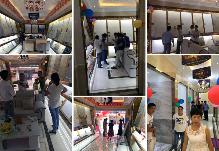 陶瓷一线品牌金艾陶瓷砖都昌店周年庆签单不断，捷报来袭