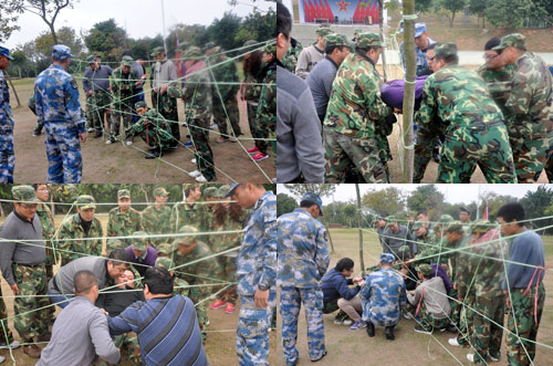 金艾陶在广州黄埔军校进行军事拓展特训